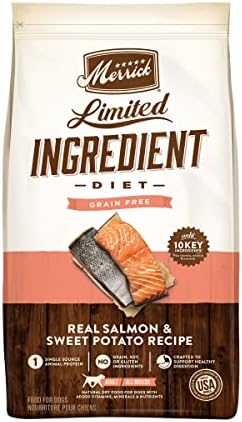  Merrick Limited Ingredient Diet Grain Free Dry Dog Food Real Lamb & Sweet Potato Recipe - 4 Lb. Bag