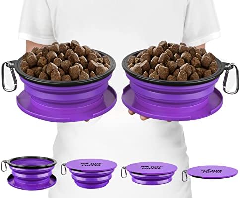  Tuff Pupper SuperBigSlurp - Collapsible Dog Bowls | Convenient Dog Travel Bowls W/Storage Lid | Keeps Pups Hydrated And Full | Portable Dog Water Bowls & Large Travel Bowls For Pets | Patent Pending