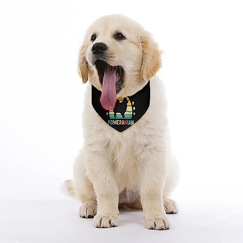 GENERIC Pomeranian Pattern Pet Bandana Collar - Scarf Collar - Art Dog Bandana Minimal Head Cicumference