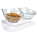  Double Cat Bowl With Raised Stand Pet Food Bowl Perfect For Cats And Small Dogs