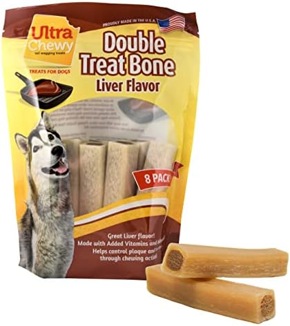  Ultra Chewy Naturals Dog Treats Bone Made In USA Highly Digestible Irresistible Flavors Special Box With Individual Packages (Peanut Butter, 12 Count)