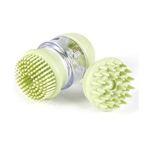  YangYan Pet Bath Brush Dog Massage Brush Multifunctional Storage Shampoo Bath Liquid Bath Dog Brush Green (Color : Green)