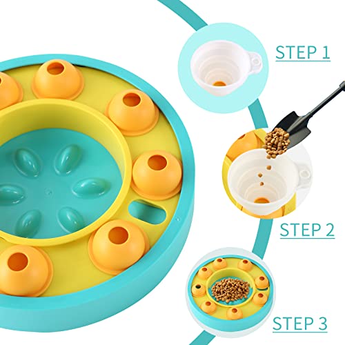 Pets Slow Feeder Bowls Dog Puzzle Toys Non Slip Smart Food Dispenser IQ Interactive Training Toy For Large/Small/Medium Cat Dog Puppies Breed