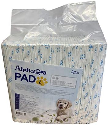  Alpha Dog Series Potty Training Pads Ultra Absorbent Large Pee Pads For Dogs Leak Proof Fast Drying Odor Neutralizer Protect Floors & Carpets (Medium (22in X 22in) - 400ct)
