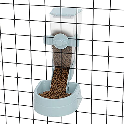  JOZZY Dog Bowls Pet Feeder Food Cage Hanging Feeding Container Automatic Dispenser Bowl Pet Suppliles For Cat Parrots Birds Kitten Pigeon Rabbit (Color : Pink)