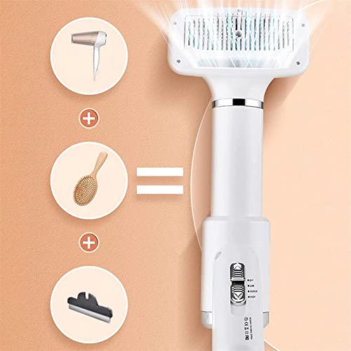  Upgrade 2 In 1 Pet Hair Brush Dog Hair Brush Pet Hair Brush Adjustable 3 Airflow Heating Settings Two Airflow Modes 78.74 Pet Supplies Organizer Wall (white, One Size)