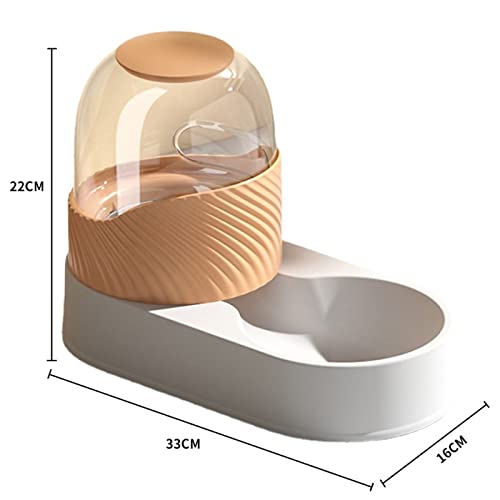  AYENCI Cat Automatic Water, Pet Automatic Feeder 2L Cat Automatic Dispenser Water Fountain Large Capacity Pet Bowls Dog Feeding Bowls Water Bottle (Color : A Food 2000ml)