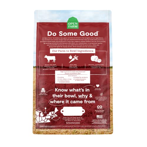  Open Farm Grass-Fed Beef Grain-Free Dry Dog Food, 100% Humanely Raised Wagyu Recipe With Non-GMO Superfoods And No Artificial Flavors Or Preservatives, 4 Lbs