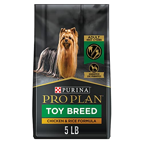  Purina Pro Plan Toy Breed Dog Food With Probiotics For Dogs, Chicken & Rice Formula - 5 Lb. Bag