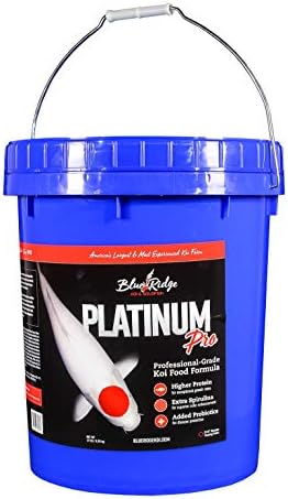  Blue Ridge Fish Food [4.5lb], Platinum Professional Formula 3/16" Floating Pellet, Koi And Goldfish