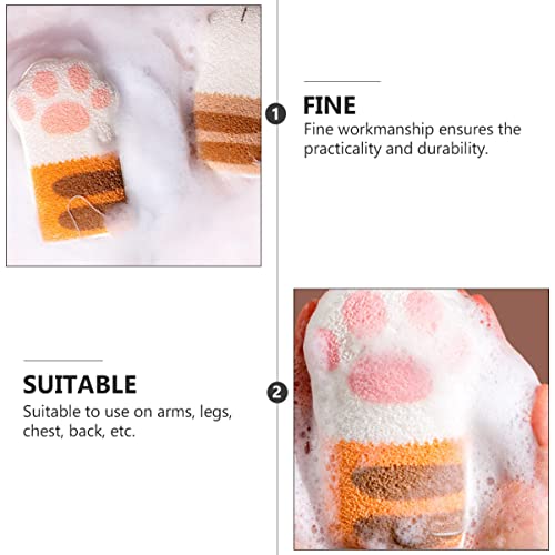  HEIMP 2pcs Multipurpose Scrubber Shaped Scrubbing Skin For Pet Paw Cleaners Shower Sponges Mesh Sponge Cute Foam Scrubbers Infant Newborn Food Loofha Soap Back Bowl Dog Kids Ball Loofah