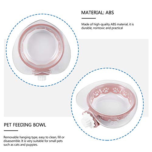  Pet Bowl Heart- Shaped Pets Hanging Type Cat Drinking Bowl Dog Bowl Portable Pet Feeder