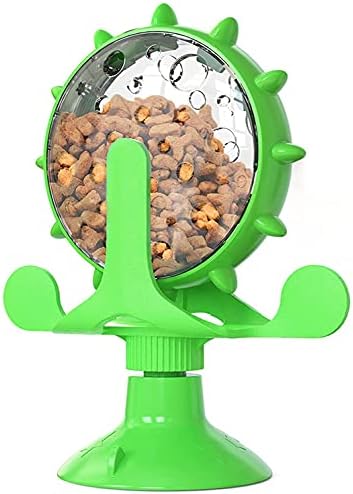  PEPDRO Rotatable Pet Bowl Raised Cat Food Toy Pet IQ Toys For Small Pet Slow Feeder Toy Windmill Interactive Toys Multifunctional Windmill Feeder Cat Toy With Suction Cup Cat Windmill Slow Feeder Toys