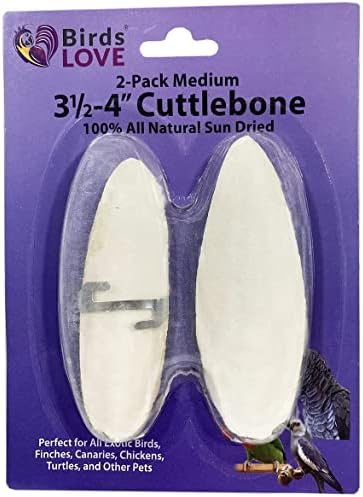  Birds LOVE Natural Cuttlebone – Premium Calcium & Trace Mineral Supplement For Avian Species, Tortoises, And Snails – Pure Cuttlebone For Parakeets, Cockatiels, And All Birds | 12 Pack Of 5 .5-6"