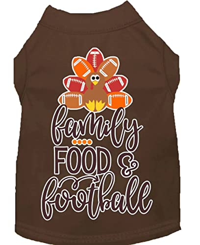  Family, Food, And Football Screen Print Dog Shirt Black Med
