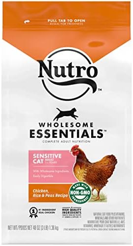  NUTRO WHOLESOME ESSENTIALS Natural Dry Cat Food, Indoor Cat Adult Chicken & Brown Rice Recipe Cat Kibble, 5 Lb. Bag