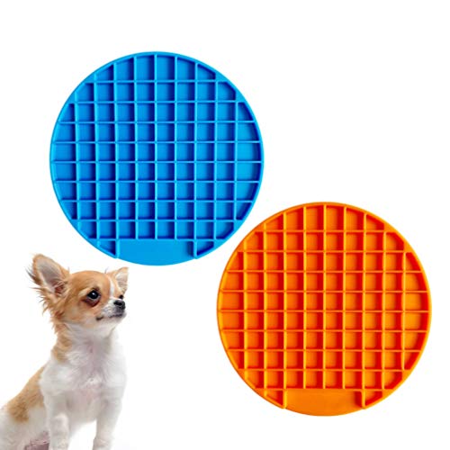 Puppy Feeder Feeder 2pcs Pet Slow Dog Bowl Silicone Food Cushion Slow Eating Pad Pet Slow Feeders Dog Slow Feeding Bowl Anti-Gulping Slow Feed Dog Bowl