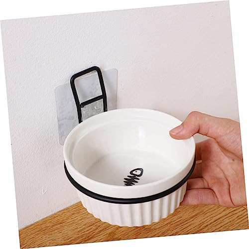  POPETPOP 3pcs Bowl Holder Bird Accessories Wall Mounted Planters Wall Mounted Clothing Rack Wall Mounted Planter Ring Wall Mounted Hooks Flower Pot Ring Bracket Cat Feeding Shelf Pet Supply