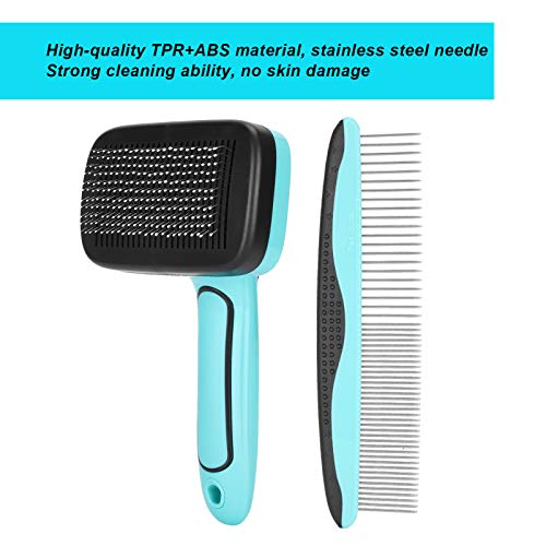  SAZAO Pet Removal Brush Pet Comb Retractable Slicker Dogs Cats Automatic Hair Removal
