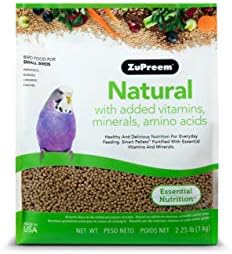  ZuPreem FruitBlend Flavor Pellets Bird Food For Parrots And Conures, 17.5 Lb - Daily Blend Made In USA For Caiques, African Greys, Senegals, Amazons, Eclectus, Small Cockatoos