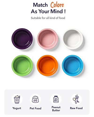  LE TAUCI PET Ceramic Dog Bowl, 2.6 Cups Dog Water Bowl, Weighted Dog Food Bowl Dish For Small Medium Breed, Fit For Dog Bowl Stand With Hole Opening Between 5.75" - 6.25"