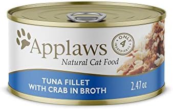  Applaws Natural Wet Cat Food, 24 Pack, Limited Ingredient Food For Cats, Chicken Breast With Cheese In Broth, 2.47oz Cans