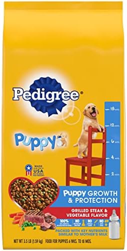  Pedigree Puppy Growth & Protection Dry Dog Food Chicken & Vegetable Flavor, 30 Lb. Bag