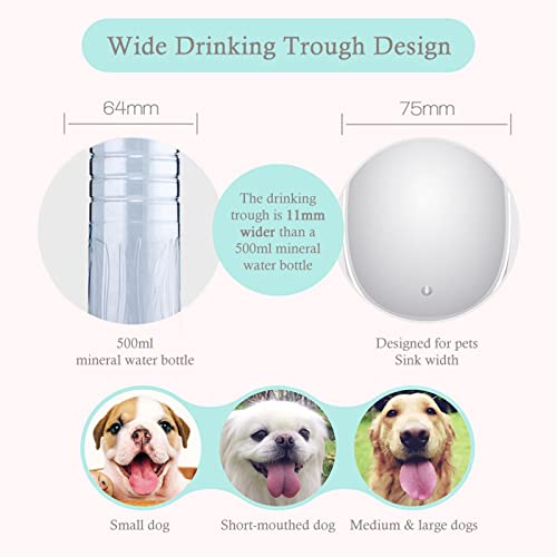  AACARB Cat Water Dispenser, 350/550ML Portable Pet Dog Water Bottle Dog Feeders Small Medium Leakproof Kettle For Outdoor Dogs Cats Bowls And Drinkers (Color : White, Size : 350ml)