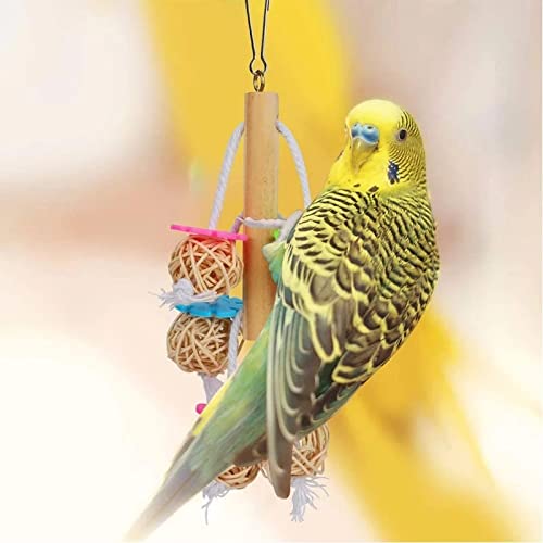  JYDQM 8 Pcs/Set Bird Parrot Swing Toys Chewing Standing Hanging Perch Hammock Bird Cage For Budgerigar Parakeet Conure