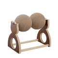  JYDQM Cats Toy Grind The Claws Solid Wood Sisal Ball Cats Toys Scratching Kitten Frame Scratching Post (Color : A, Size : One Size)