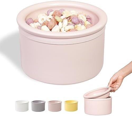  BOWLBOWL Elevated Cat Dog Bowls For Small Dogs, 6.5" Wide Raised Cat Food Bowls Whisker Friendly, Anti Vomiting Cat Bowls For Indoor Cats, No Spill Dog Bowl, Made In Korea! (3.9", Round, Pink)