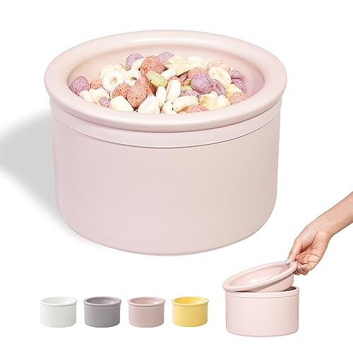  BOWLBOWL Elevated Cat Dog Bowls For Small Dogs, 6.5" Wide Raised Cat Food Bowls Whisker Friendly, Anti Vomiting Cat Bowls For Indoor Cats, No Spill Dog Bowl, Made In Korea! (3.9", Round, Pink)