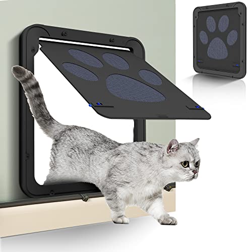  Dog Door For Sliding Door, Screen Porch Doggie Door Cat Door Automatic Closing,Magnetic Self-Closing Screen Door With Locking Function, Sturdy Screen Door For Small Dogs Cats