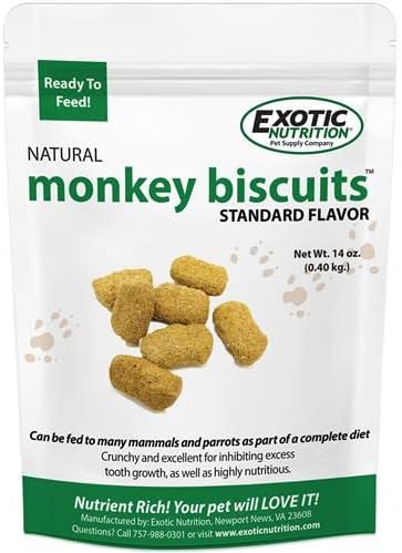  Monkey Biscuits (Standard, 9 Lb.) - Healthy & Crunchy Biscuit Treat For Prairie Dogs, Parrots, Squirrels, Sugar Gliders, Hamsters, Rats, Rodents, Amazons, Macaws, Cockatoos, Birds & Other Small Pets