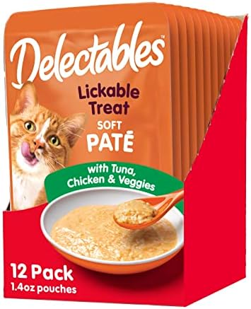  Hartz Delectables Gravy Non-Seafood Lickable Wet Cat Treats, Chicken, 12 Pack