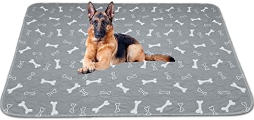  Pee Pads For Dogs Reusable Washable,2 Pack Well Made Dog Training Waterproof Pet Pads For Dog Bed Mat,Puppy Pads Extra Large ,Leak Proof Super Absorbent Whelping Pads ,48x60 Inch,Brown+Gray