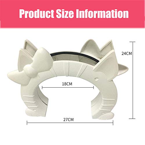 GENERIC Door Door For Cats Interior 2 Way Hole Shape Pass Fits Hollow Core Glass Solid Door For Cats Up Dog Gate Hole 2Pcs White