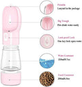  MAOCG Dog Water Bottle For Walking, Multifunctional And Portable Dog Travel Water Dispenser With Food Container,Detachable Design Combo Cup For Drinking And Eating,Suitable For Cats And Puppy