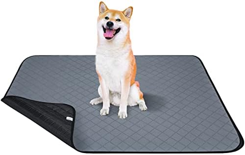  Avont 2 Pack Washable Reusable Puppy Pee Pad, Highly Absorbent Non Slip Dog Training Whelping Pads With Waterproof Bottom, Guinea Pig Fleece Cage Pen Liner Cats Food Feeding Mat -Large