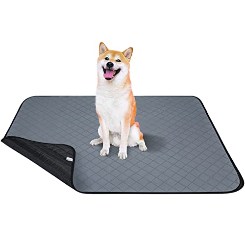  Avont 2 Pack Washable Reusable Puppy Pee Pad, Highly Absorbent Non Slip Dog Training Whelping Pads With Waterproof Bottom, Guinea Pig Fleece Cage Pen Liner Cats Food Feeding Mat -Large