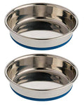  DuraPet 2 Pack Of Cat Dishes, 0.75 Cup Dry Food Capacity Each, Premium Rubber-Bonded Stainless Steel