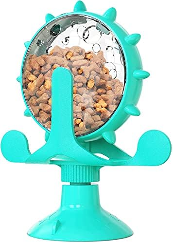  PEPDRO Rotatable Pet Bowl Raised Cat Food Toy Pet IQ Toys For Small Pet Slow Feeder Toy Windmill Interactive Toys Multifunctional Windmill Feeder Cat Toy With Suction Cup Cat Windmill Slow Feeder Toys