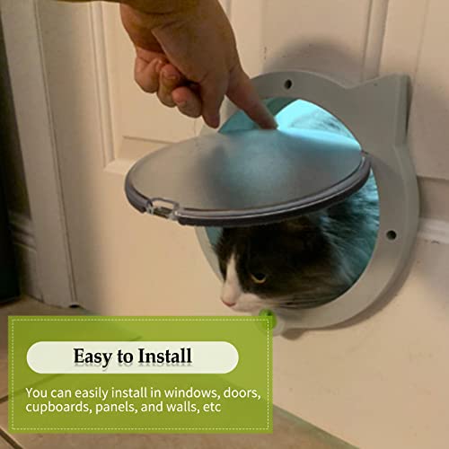  YALIYA Cat Door Locking Cat Door For Interior & Exterior Doors Interior Cat Flap For Pets Pet Doors For Cat Easy Installation