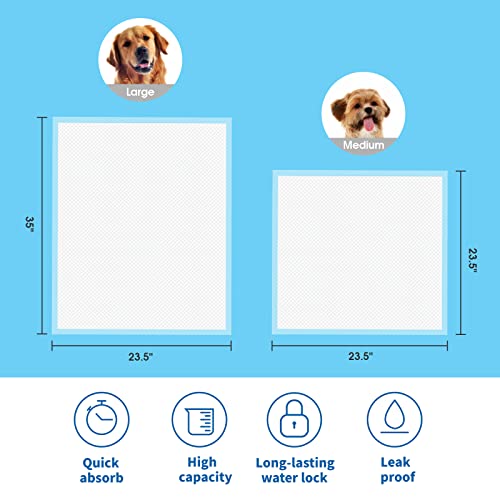  LCZLBRRD Large 23.5"x35" Training Pads（30 Counts）-Disposable Polymer Large Capacity No Leaking Pee Pads For Big Dogs,Puppy,Cats,etc.