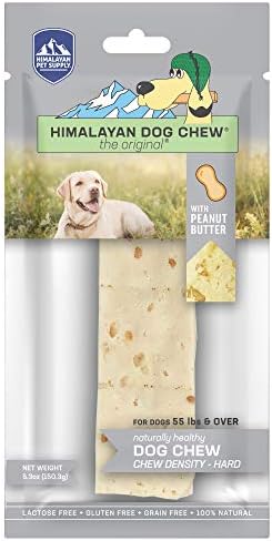  Himalayan Dog Chew Yak Cheese Dog Chews, 100% Natural, Long Lasting, Gluten Free, Healthy & Safe Dog Treats, Lactose & Grain Free, Protein Rich, Large Dogs 55 Lbs & Smaller, Real Bacon Bits, 3.3 Oz