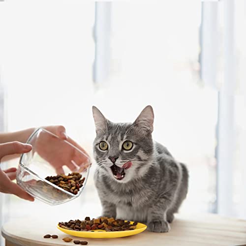  NIXBYO Cat Bowls,Ceramic Cat Dish For Food And Water - Wide And Shallow Design To Prevent Whisker Fatigue In Kittens And Cats, Suitable For Dogs Too - Includes 6" Flat Bowl For Cat Food