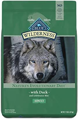  Blue Buffalo Wilderness High Protein, Natural Adult Dry Dog Food, Duck 24-lb