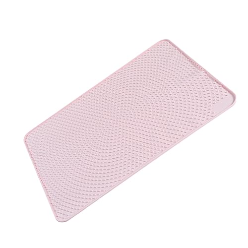  PATKAW 1pc Foldable Cat Litter Mat Cat Food Tray Food Serving Tray Dog Food Tray Cat Feeding Mat Litter Tray Mat Pet Feeding Tray Cat Cushion Mat Dog Car Mat PVC Pink Catcher