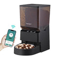  Pettliant Automatic Cat Feeders With 2 Food Compartments, 2.4G WiFi Automatic Dog Feeder With APP Control Customizable Feeding Schedules For 2 Different Food Types 1-10 Meals,Dog/Cat Food Dispenser-5L