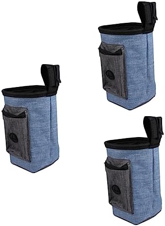  3pcs Accessories Walking Multi-Function Treat Pet Pouch And Snack Carries Toy Picnic Snacks Training - Travel Food Blue Storage Easily Portable For Design Outdoor Dog Draw Bag